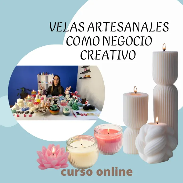 Carátula oficial del curso VELAS ARTESANALES COMO NEGOCIO CREATIVO
